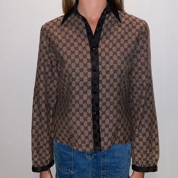Vintage Gucci jacket/ button down top - Picture 3 of 5